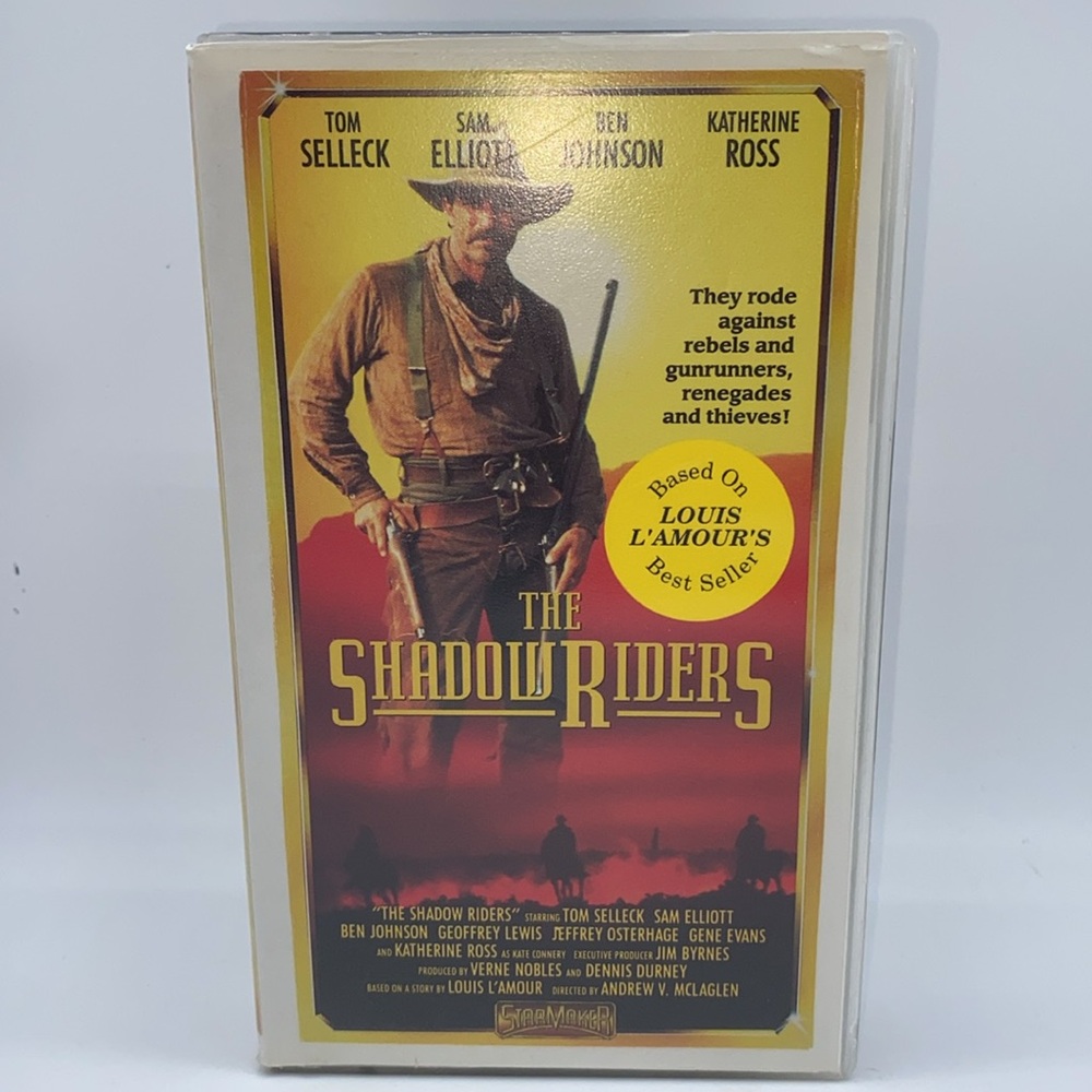 The Shadow Riders VHS Western Tom Selleck Based on Louis L’ Amour’s Best Seller